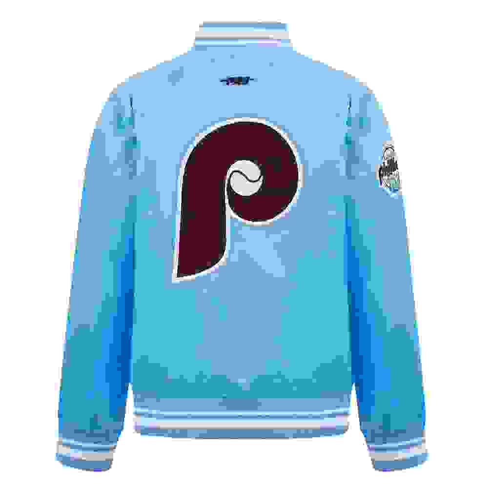 Pro Standard MLB Philadelphia Phillies Retro Classic Big Boys' Blue Rib Satin Jacket